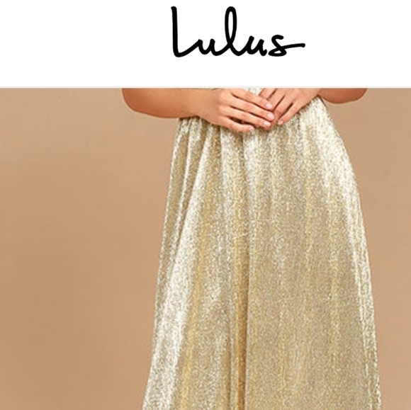 Lulus Dress gold fabric - Picture 7 of 13